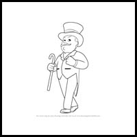 how to draw mayor humdinger from paw patrol