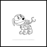how to draw robo-dog from paw patrol
