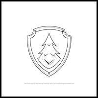 how to draw everest badge from paw patrol