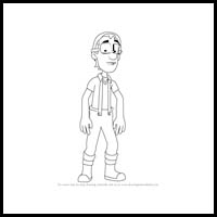 how to draw cap'n turbot from paw patrol