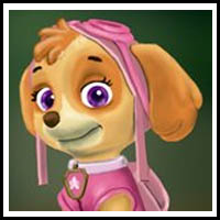how to draw skye from paw patrol
