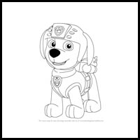 how to draw zuma from paw patrol