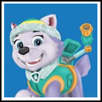 how to draw everest from paw patrol
