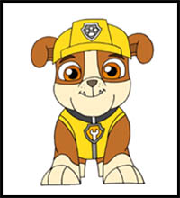 how to draw rubble from paw patrol
