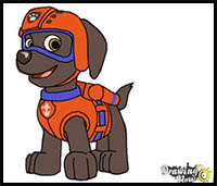 how to draw zuma from paw patrol