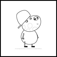 how to draw pete pony from pegga pig