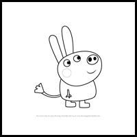 how to draw didier donkey from pegga pig