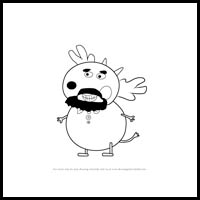 how to draw billy moose from pegga pig