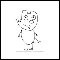 how to draw alex alligator from pegga pig