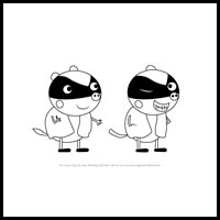 how to draw bently and barney from pegga pig