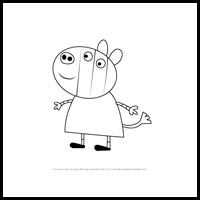 how to draw zuzu from pegga pig