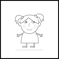 how to draw brianna cutie from pegga pig