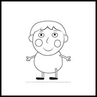 how to draw bertram bliter from pegga pig