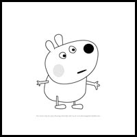 how to draw bertie bear from pegga pig