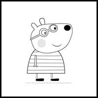how to draw belinda bear from pegga pig