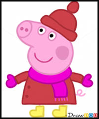 how to draw peppa pig from pegga pig