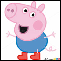 how to draw george from pegga pig