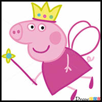 how to draw peppa pig from pegga pig
