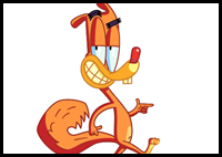 How to Draw Rodney J. Squirrel from Squirrel Boy with Step by Step Drawing Tutorial 
