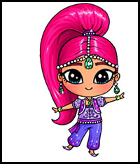 how to draw shimmer from shimmer and shine