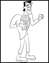 how to draw frankenstein from shimmer and shine