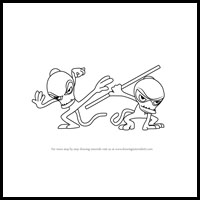 How to Draw Ninja Monkeys from Skunk Fu!