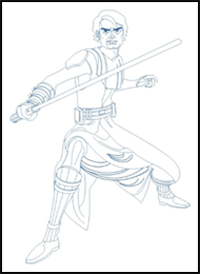 How to Draw Anakin Skywalker from Star Wars The Clone Wars Cartoon