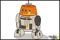 How to Draw Chopper, Grumpy Astromech Droid from Star Wars Rebels