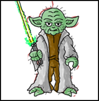 How to Draw Yoda from Star Wars