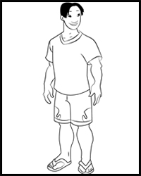 How to Draw David Kawena from Lilo and Stitch