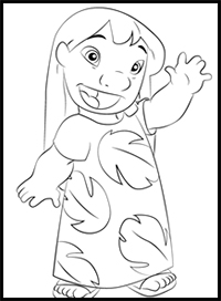 How to Draw Lilo Pelekai from Lilo and Stitch