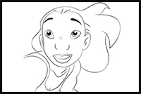 How to Draw Nani Pelekai from Lilo and Stitch