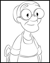 How to Draw Mrs. Hasagawa from Lilo and Stitch