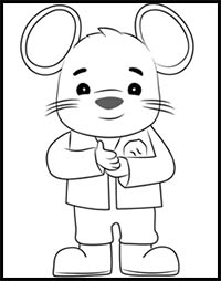How to Draw DoorMouse from Team Umizoomi