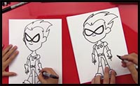 How to Draw Robin from Teen Titans Go