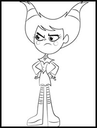 How to Draw Jinx from Teen Titans Go
