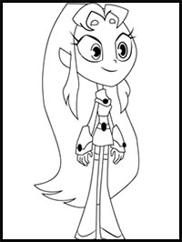 How to Draw Starfire from Teen Titans Go
