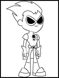 How to Draw Robin from Teen Titans Go