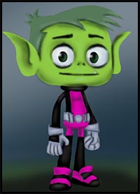 How to Draw Beast Boy from Teen Titans Go