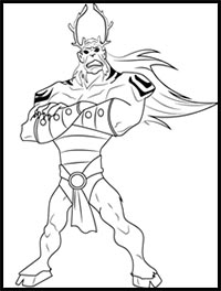 How to Draw Trigon from Teen Titans