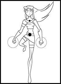 How to Draw Starfire from Teen Titans