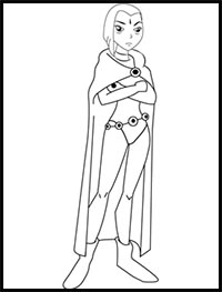 How to Draw Raven from Teen Titans