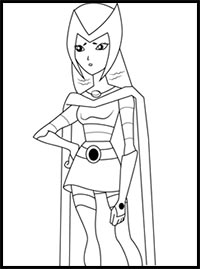 How to Draw Blackfire from Teen Titans