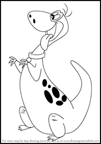How to Draw Dino from The Flintstones