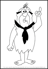 How to Draw Mr. Slate from The Flintstones