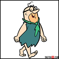 How to Draw Mr. Slate from The Flintstones