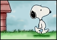 How to Draw Snoopy from Charlie Brown