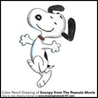 How to Draw Snoopy from The Peanuts Movie
