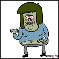 How to Draw Muscle Man | Regular Show