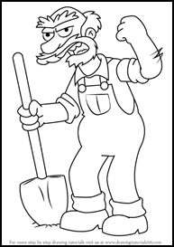How to Draw Groundskeeper Willie from The Simpsons